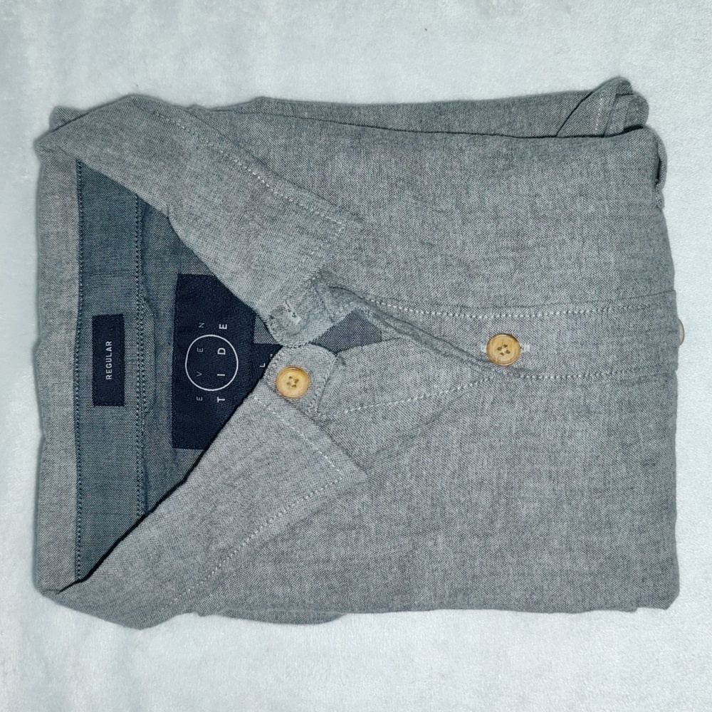 127. Even Tide Button Down | Color: Grey